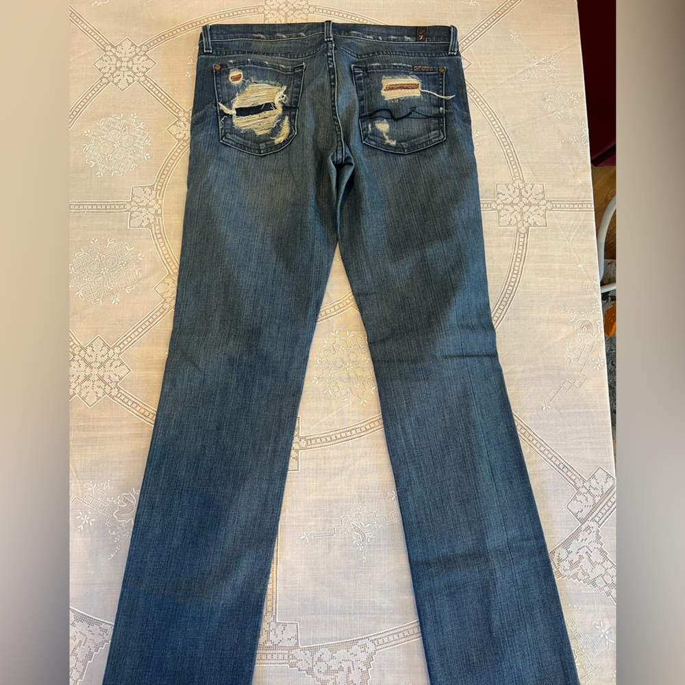 7 For All Mankind Straight Leg Jeans, Size 29 - Picture 3 of 9